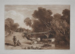 Liber Studiorum: The Bridge and Cows by Joseph Mallord William Turner