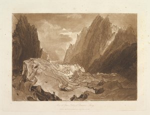 Mer de Glace, Valley of Chamouni-Savoy, Liber Studiorum, part X, plate 50
