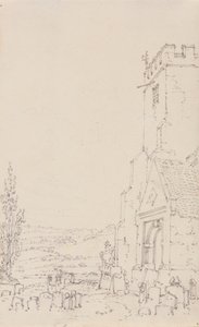 South Porch and Tower of an Unidentified Church, c.1790-95 by Joseph Mallord William Turner