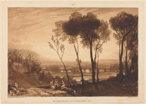 The Bridge in Middle Distance by Joseph Mallord William Turner