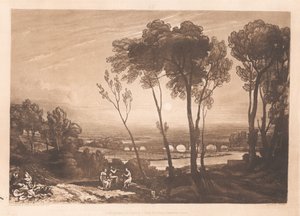 The Bridge in Middle Distance by Joseph Mallord William Turner