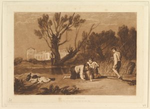 Young Anglers, from Liber Studiorum, part VII, plate 32 by Joseph Mallord William Turner