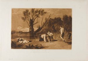 Young Anglers, plate 32 from Liber Studiorum by Joseph Mallord William Turner