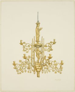 Brass chandelier in Temple Church by Joseph Manning