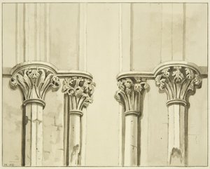 Four capitals close to the vestry doorway of St Mark