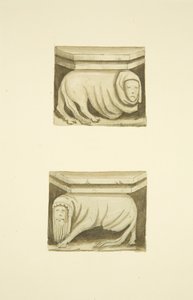 Four Trusses in North Porch (Originally Supporting Statues) of St Mary Redcliffe by Joseph Manning