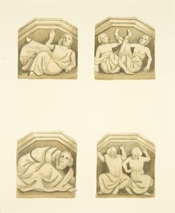 Four trusses in north porch of St Mary Redcliffe by Joseph Manning