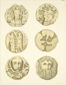 Groin stones (bosses) in ceiling of Redcliffe Church by Joseph Manning