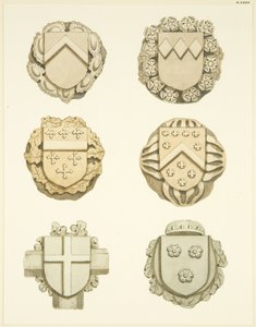 Groin stones (bosses) in ceiling of Redcliffe Church by Joseph Manning