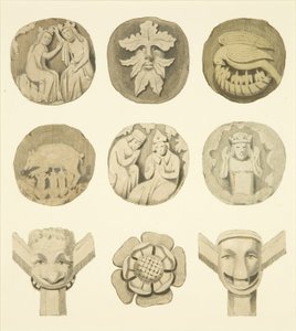 Groin stones in ceiling of Redcliffe Church by Joseph Manning