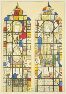 Stained glass in window over Canynges