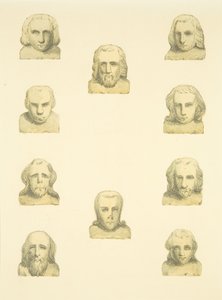 Ten Heads in Frieze Around North Porch of St Mary Redcliffe by Joseph Manning