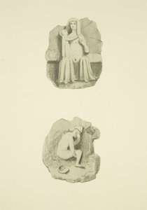 Two groin stones in ceiling of St Mary Redcliffe by Joseph Manning