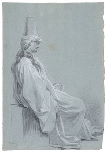 A Young Man Seated in Oriental Costume by Joseph Marie Vien