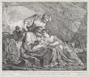 Lot and His Daughters by Joseph Marie Vien