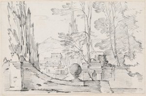 View across the Wall of an Italian Garden