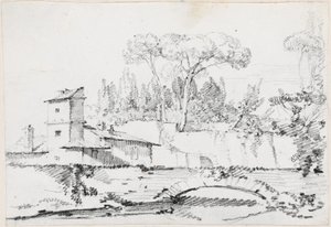 View of the Prato of the Villa Borghese by Joseph Marie Vien