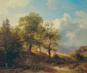 Summer Landscape in the High Mountains by Joseph Martin Höger