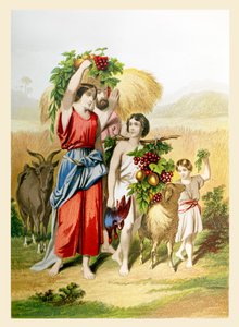 The First Fruits. Illustration to Book of Exodus. 13.19 by Joseph Martin Kronheim