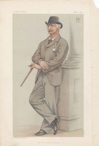 Coutts Lindsay, The Grosvenor Gallery from Vanity Fair 3rd February 1883 by Joseph Middleton Jopling