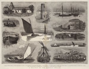 A Holiday on the Norfolk Broads by Joseph Nash