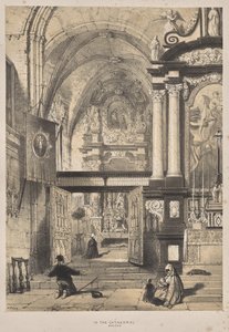 Architecture of the Middle Ages: In the Cathedral, Bruges by Joseph Nash