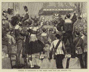 Banquet at Portsmouth to the Troops Home from the Ashantee War