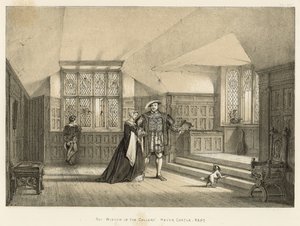 Bay Window in the Gallery, Hever Castle, Kent by Joseph Nash