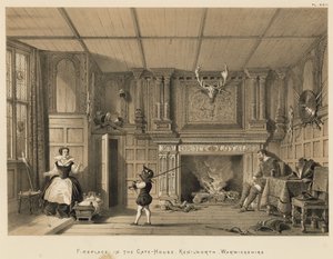 Fireplace in the Gate-House, Kenilworth, Warwickshire