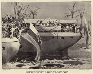 From Europe to the Far East, in the Suez Canal by Joseph Nash