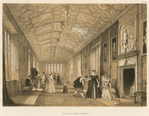 Gallery, Lanhydroc, Cornwall by Joseph Nash