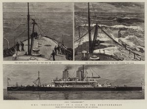 HMS Dreadnought in a Gale in the Mediterranean