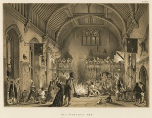 Hall, Penshurst, Kent by Joseph Nash