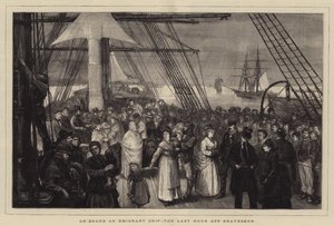 On Board an Emigrant Ship, the Last Hour off Gravesend
