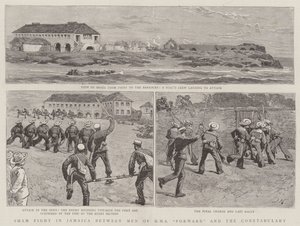 Sham Fight in Jamaica between Men of HMS Forward and the Constabulary