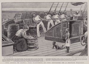 The Crisis in Samoa, the Hardships of the Refugees on a British Warship