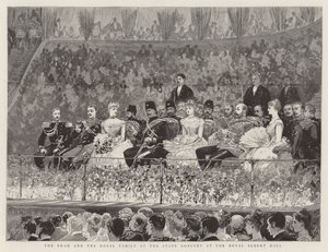The Shah and the Royal Family at the State Concert at the Royal Albert Hall