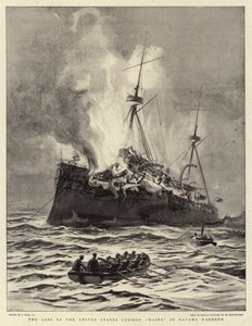 The Loss of the United States Cruiser Maine in Havana Harbour by Joseph Nash