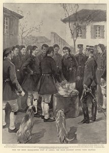 With the Greek Headquarters Staff at Larissa, the Erzon Regiment Getting Their Dejeuner