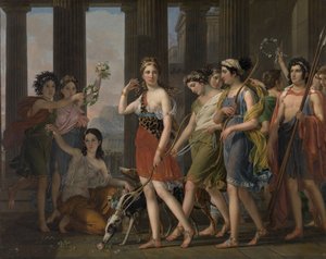 The Beautiful Anthia Leading Her Companions to the Temple of Diana in Ephesus