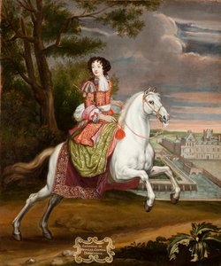 Equestrian portrait of Catherine de Neufville de Villeroy, comtesse d
