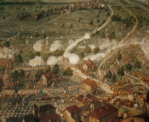 War of the Spanish Succession: Imperial Troops Commanded by Prince Eugene of Savoy Rout French Troops in the Battle of Malplaquet by Joseph Parrocel