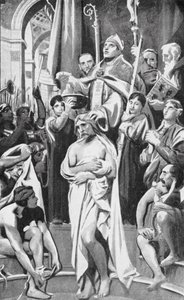 The Baptism of Clovis by Joseph Paul (after) Blanc
