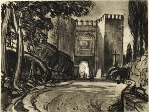 A Gate of Segovia by Joseph Pennell