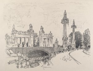 Bridge at Charlottenburg by Joseph Pennell