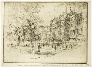Cheyne Walk, Chelsea by Joseph Pennell