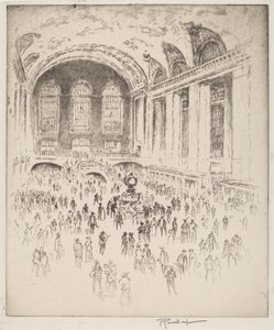 Concourse, Grand Central, New York by Joseph Pennell
