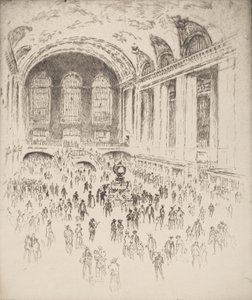 Concourse, Grand Central, New York, 1919 by Joseph Pennell