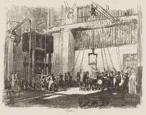 English War Work: Bottling the Big Shell by Joseph Pennell