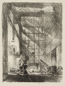 English War Work: Bringing in the Gun by Joseph Pennell
